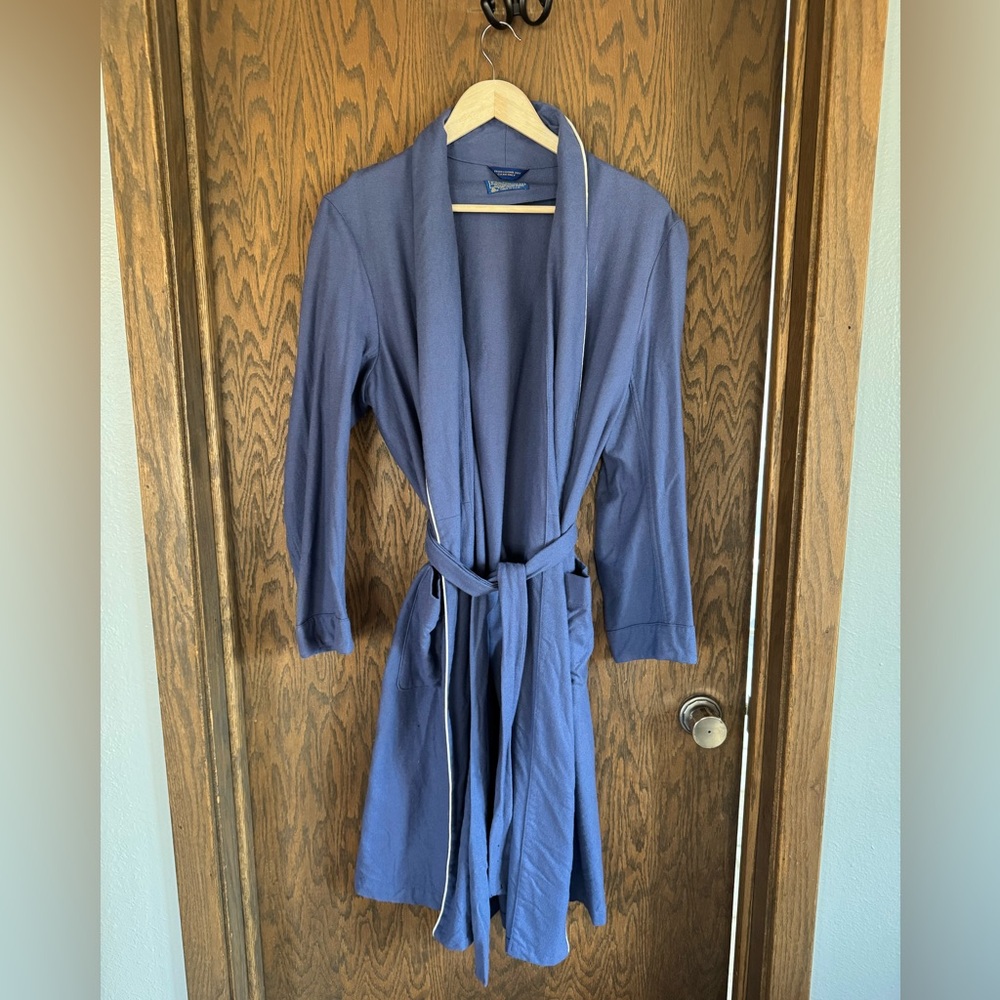 Pendleton Blue Virgin Wool Label Robe - image 1
